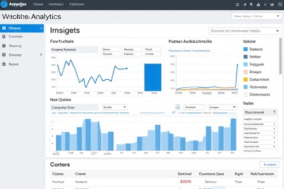 Gráfico de análisis de datos web, mostrando estadísticas y mejoras.